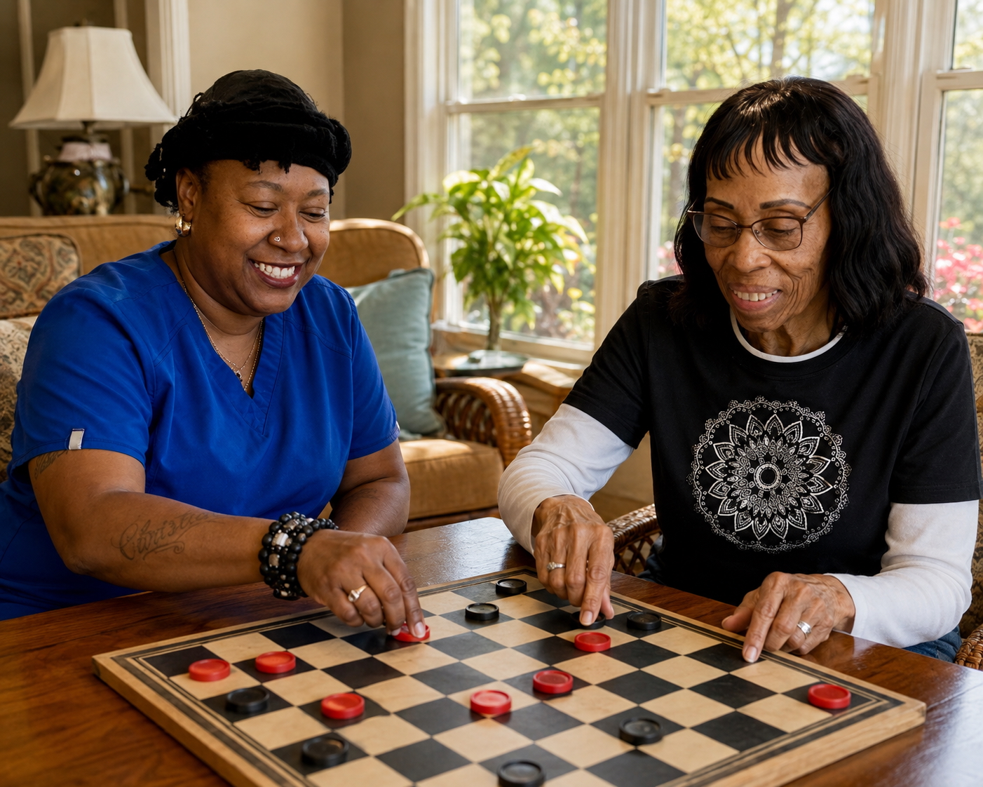 CareBuilders caregivers with a client at home